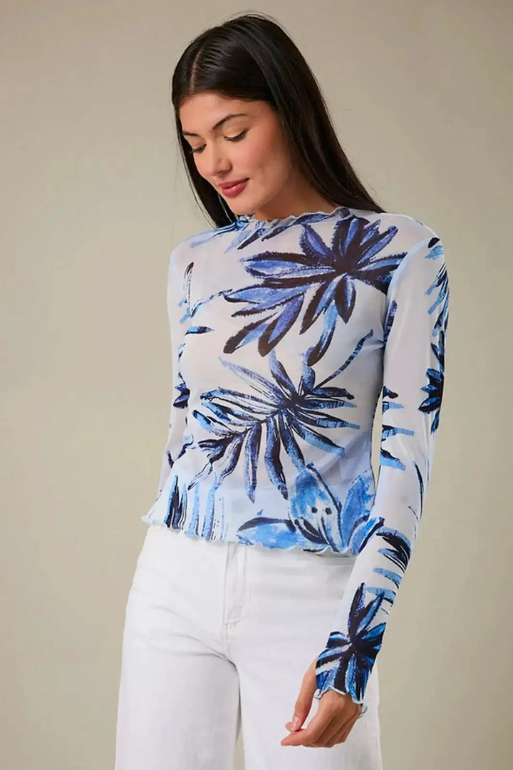 Yanet Collective Blusa transparente azul - Blouses