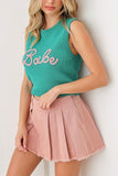 SUETER CROPPED DE PUNTO ESTAMPADO BABE