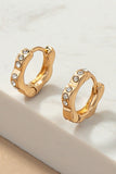 aretes Pendientes tipo argolla con flor de lat—n