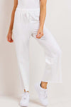 PANTALONES DE PIERNA ANCHA DE FELPA HASTA LA RODILLA