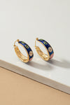 Pendientes de Aro con Flores de Cloisonné: Elegancia Floral Exquisita