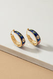 Pendientes de Aro con Flores de Cloisonné: Elegancia Floral Exquisita