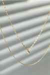 Collar Cadena de Acero Inoxidable con Oro 18K – Capas/Layers, Cadena Delicada y Resistente al Agua