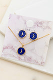 Elegante Set de Collar y Pendientes de Media Luna: Diseño Exclusivo