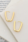 Pendientes Huggie de Bronce en Forma de U con Mecanismo de Bisagra