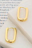 Pendientes Huggie de Bronce en Forma de U con Mecanismo de Bisagra