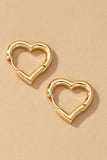 Aretes Huggie Corazón Brillantes