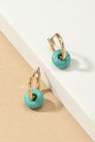 Pendientes de Aro Huggie con Piedras Semipreciosas - Elegancia Natural