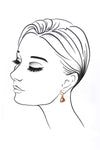 Mini aretes de aro triangulares con circonitas