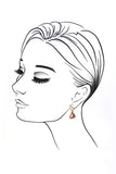 Mini aretes de aro triangulares con circonitas
