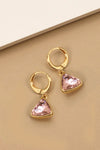 Mini aretes de aro triangulares con circonitas
