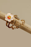 Conjunto de anillos de margaritas Yingyang