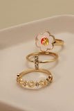 Conjunto de anillos de margaritas Yingyang