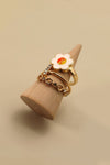 Conjunto de anillos de margaritas Yingyang