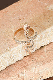 Anillo de serpiente con diamantes de imitación