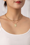 Collar con Colgante de Carta del Tarot del Sol en Latón Dorado
