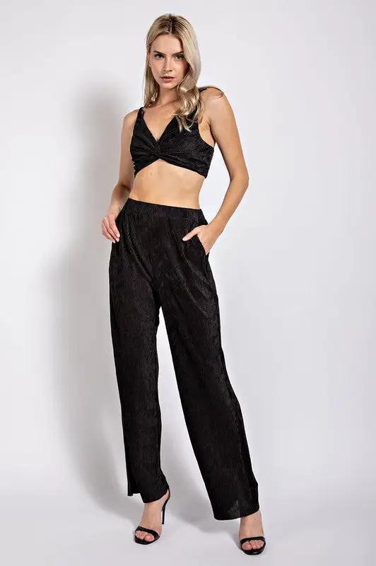 Pantalones con Brillo Metálico: Textura y Estilo by Yanet Collection