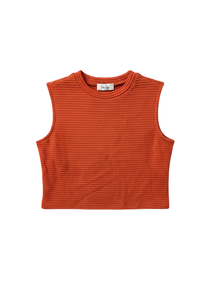 Top Rojo Sin Mangas de Canalé - Estilo Boutique