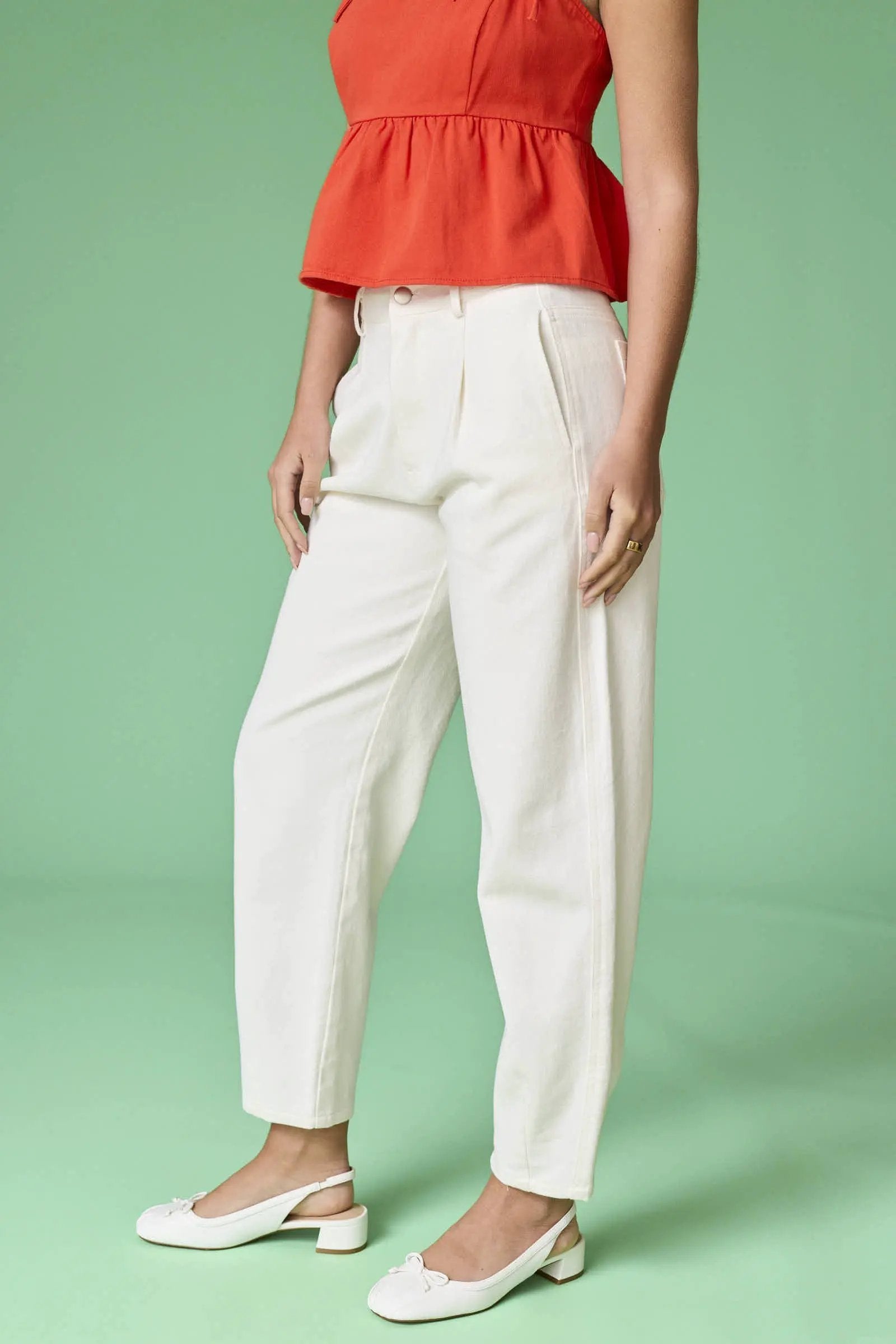 Pantalones Acampanados de Sarga Carrie - Ropa de Mujer by Papermoon