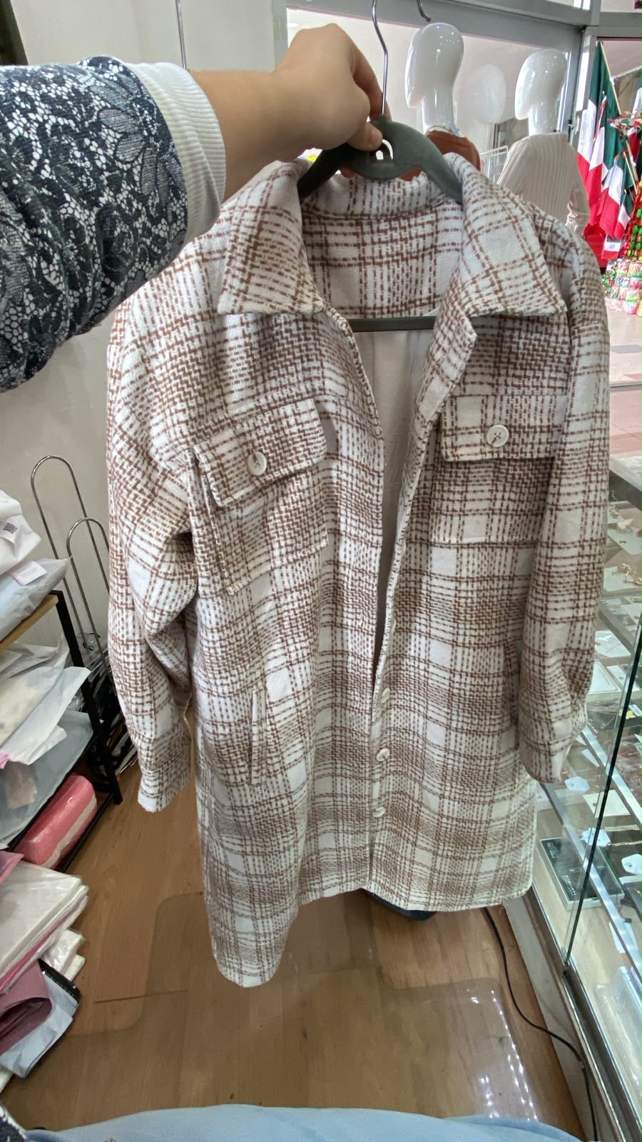 Camisa Chaqueta de Cuadros Marrones - Estilo Boutique