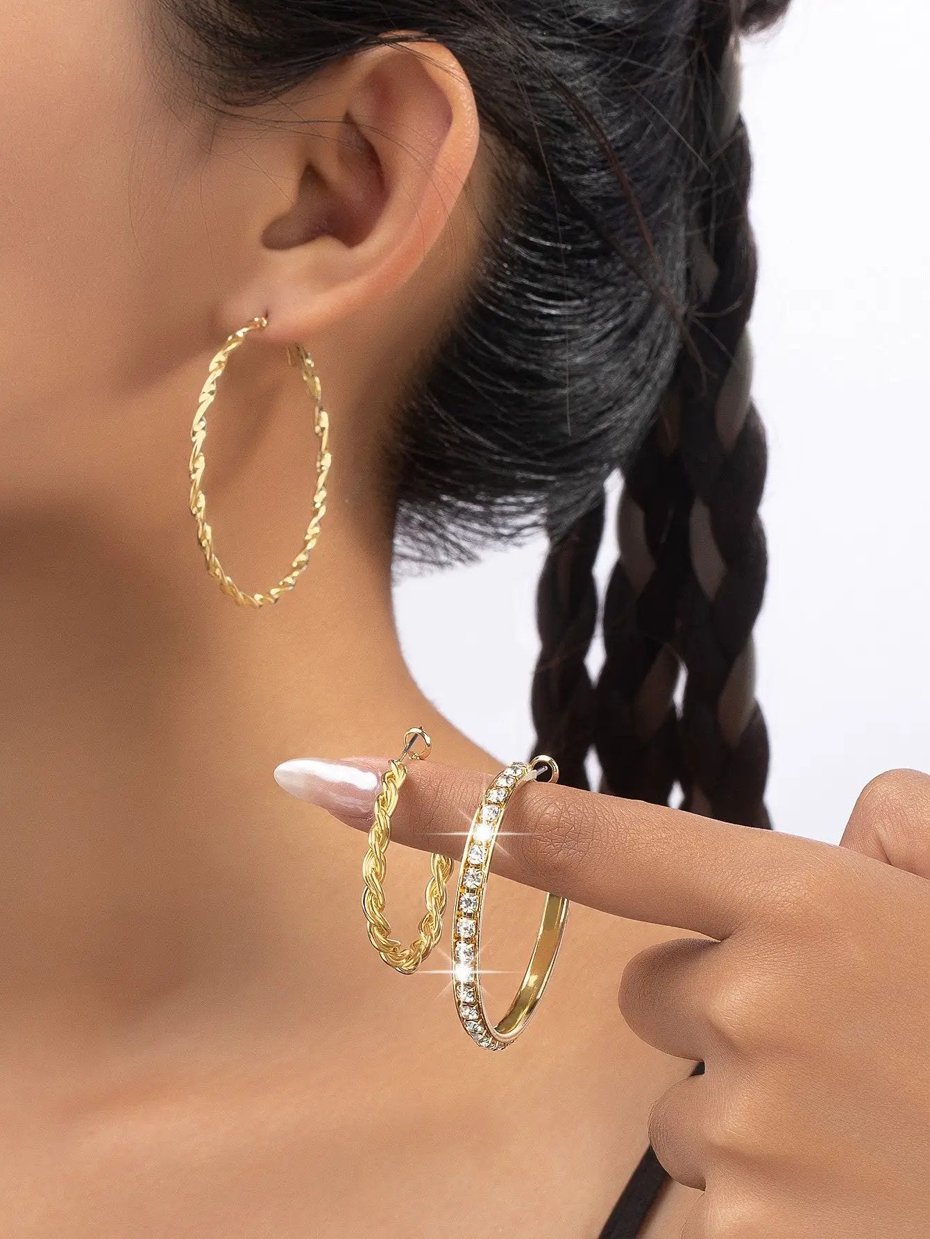 Juego de 3 Aros Arracadas de Aretes: Elegancia y Estilo by Yanet Collection