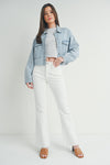 Chaqueta Cargo de Moda Urbana Denim Mezclilla