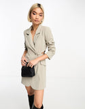 Vestido Gris Tipo Blazer