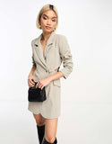 Vestido Gris Tipo Blazer