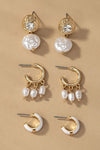 Conjunto de pendientes de aro trío