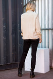 Blazer cruzado con doble botonadura para mujer beige