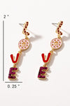 Pendientes LOVE Multicolor con Baño de Oro