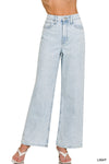 Pantalones Jeans de Mezclilla Talle Alto con Pierna Ancha Recta