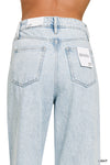 Pantalones Jeans de Mezclilla Talle Alto con Pierna Ancha Recta