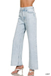 Pantalones Jeans de Mezclilla Talle Alto con Pierna Ancha Recta