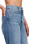 Pantalones de Mezclilla Talle Alto con Pierna Ancha Recta