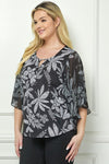 Blusa de Manga Murciélago con Estampado Floral Tallas Grandes