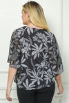 Blusa de Manga Murciélago con Estampado Floral Tallas Grandes