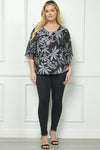 Blusa de Manga Murciélago con Estampado Floral Tallas Grandes