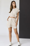 Conjunto set de top corto y shorts