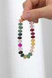 Pulsera Elástica de piedra de Ágata Natural Colorida
