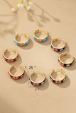 Pendientes de Aro con Flores de Cloisonné: Elegancia Floral Exquisita