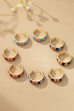 Pendientes de Aro con Flores de Cloisonné: Elegancia Floral Exquisita