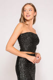 Top Strapless Glam de Lentejuelas para Fiestas