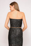 Top Strapless Glam de Lentejuelas para Fiestas