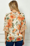 Blusa Campesina Estampada Transparente Missy: Elegancia Bohemia