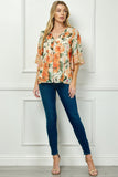 Blusa Campesina Estampada Transparente Missy: Elegancia Bohemia