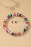 Elegante Pulsera Elástica de Cuentas de Ágata | Joyería Exclusiva