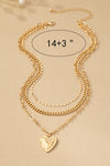 Collar de 3 Capas con Cadena Mixta y Colgante de Corazón: Elegancia en Cada Detalle