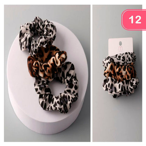 Scrunchies de cabello animal print