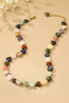 Collar de piedra de ágata con forma de corazón: Elegancia natural para tu estilo